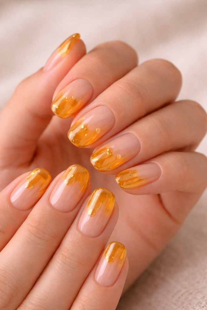 honey drip nails