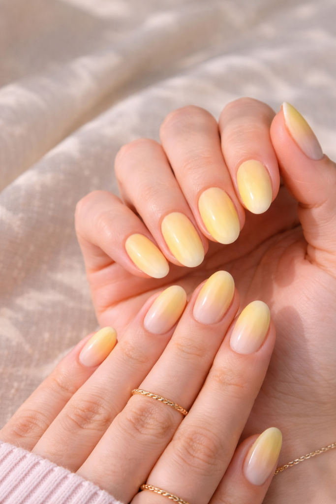 yellow aura nails