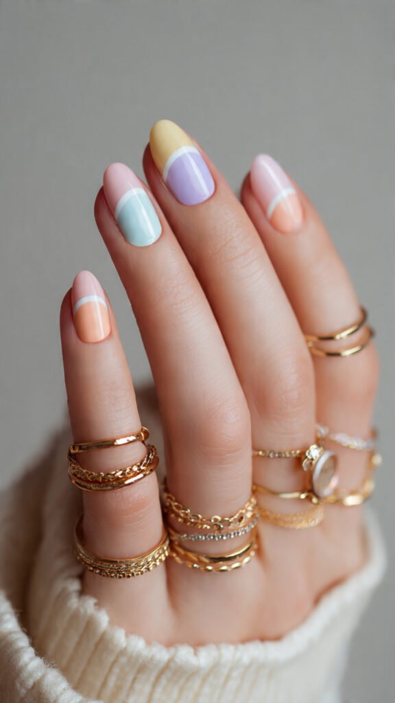long-coffin-shaped-nails-with-beige-or-white-base- long-coffin-shaped-nails-with-beige-or-white-base-