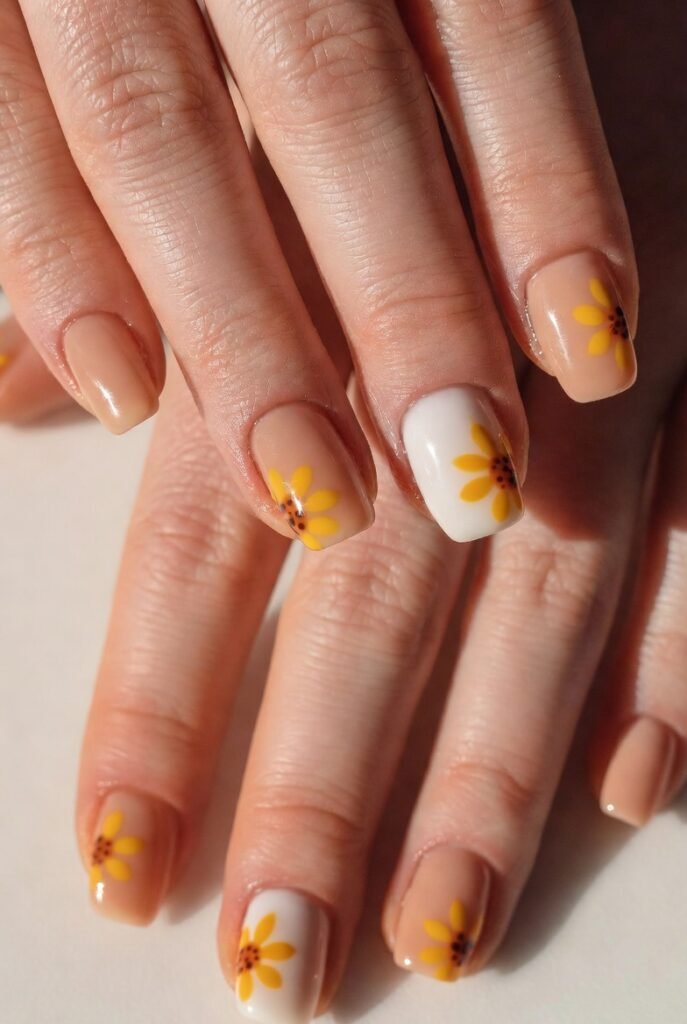 short sunflowernails