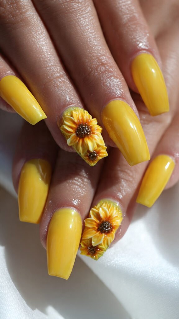 3d-sculpted-sunflower-nails-bold-statement-manicur