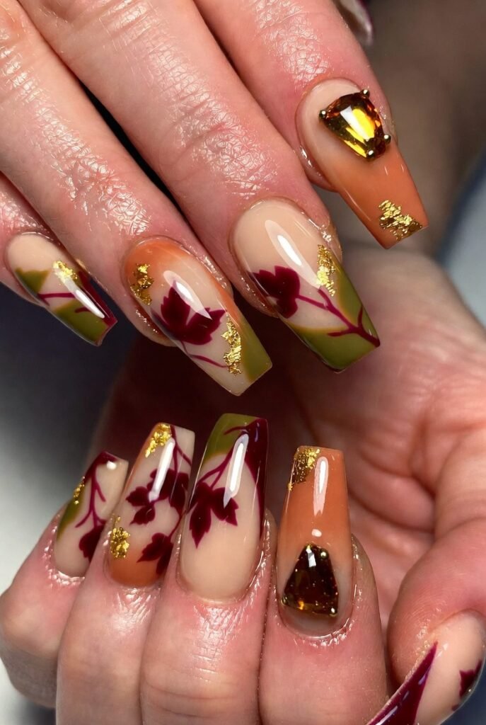 Mixed Earth Tone Nail Set