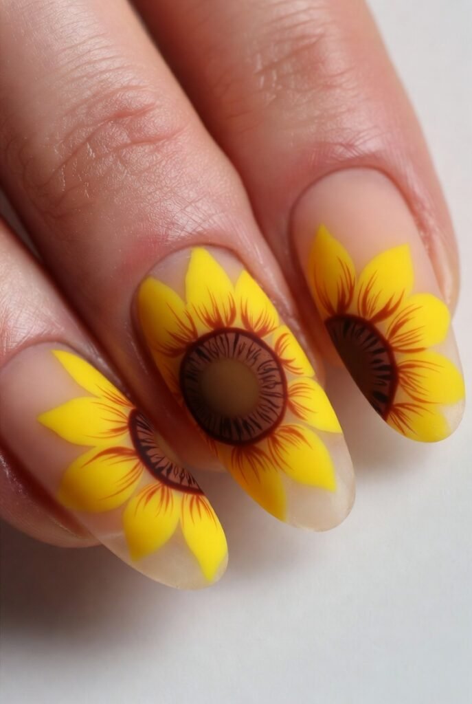 classicsunflowernailart