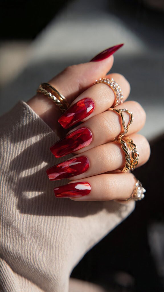 abstract-red-art-nails-in-coffin-shape-loose-imper