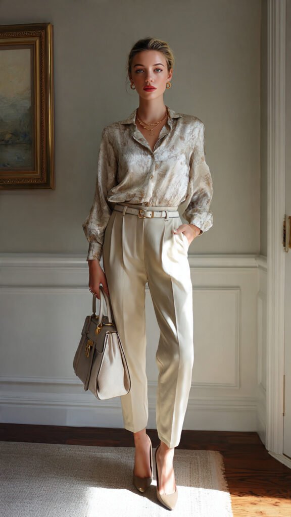 silkblousewithtailoredpants
