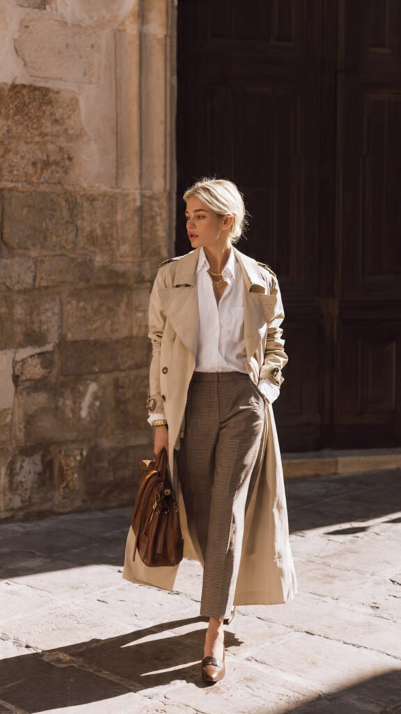 The Trench Coat Layered Over Everyday Basics