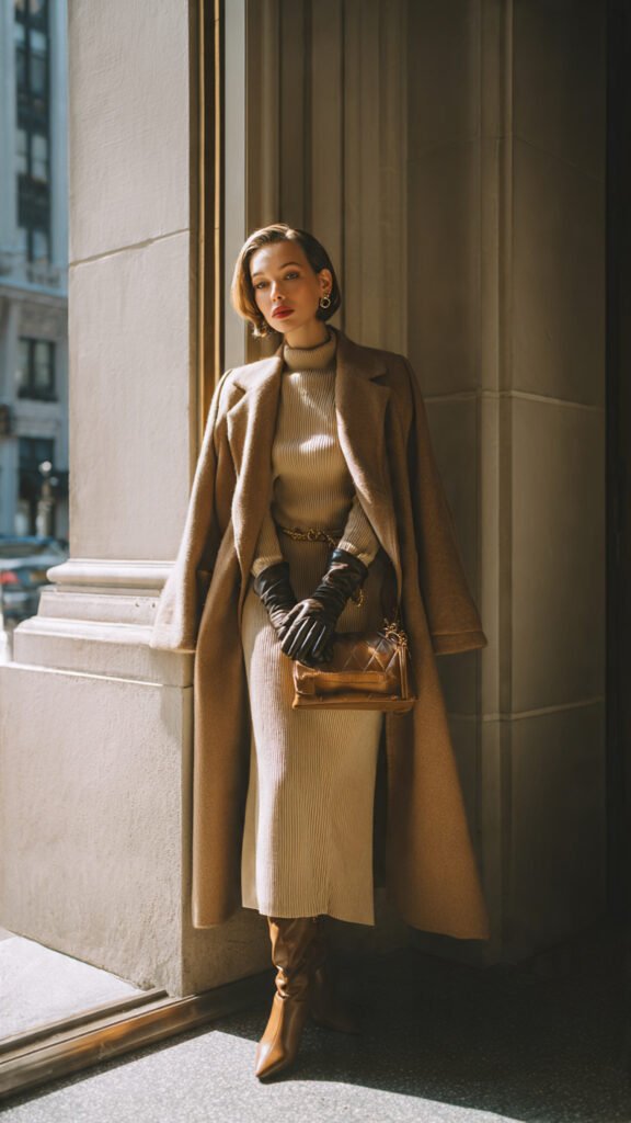 longcoatwithknitdress