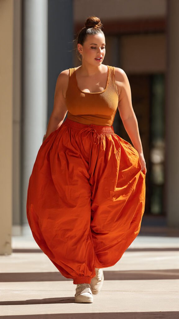  Balloon Pants with a Fitted Tank