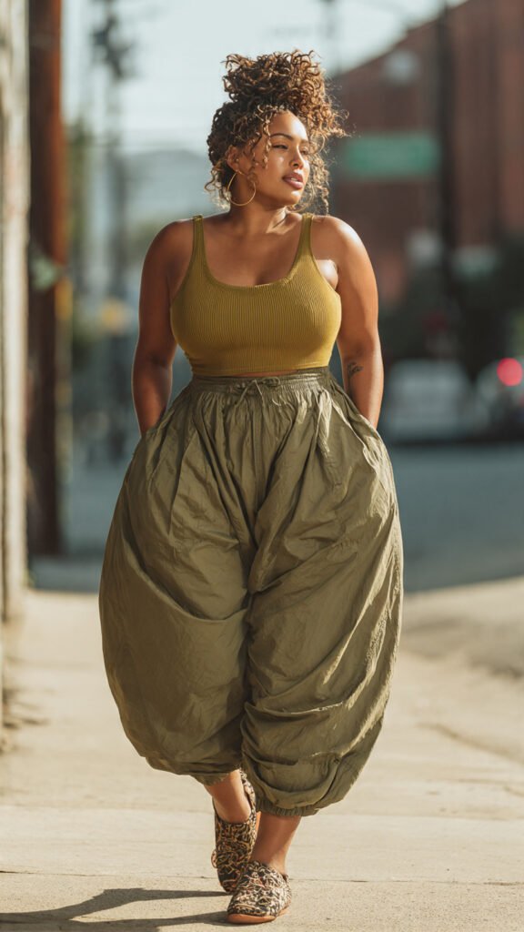  Balloon Pants with a Fitted Tank