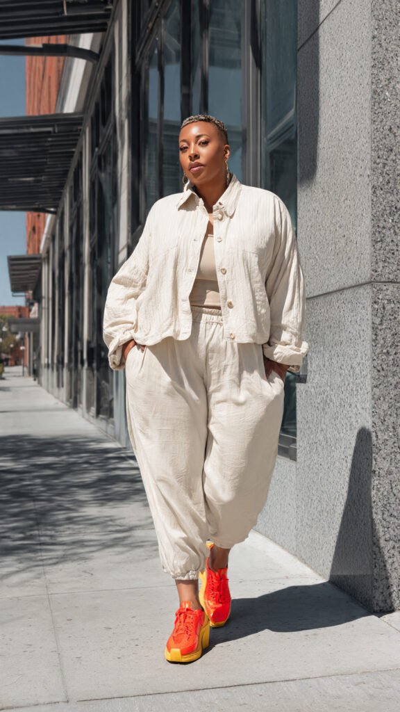 Color Pop Outfit with Statement Shoes