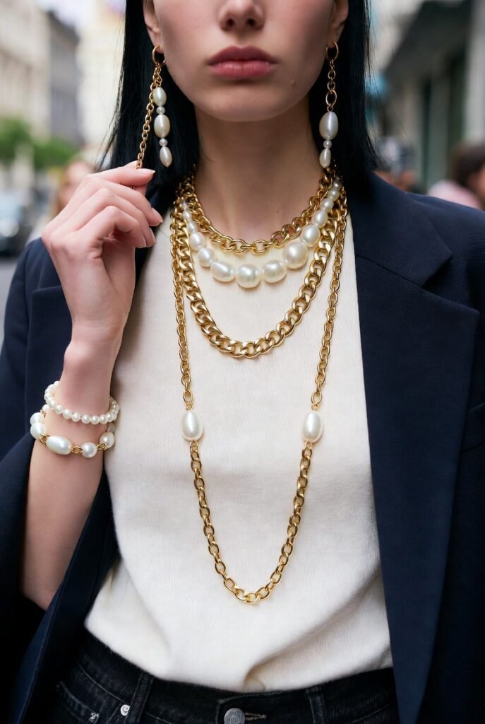 chunkychains with oversized pearl