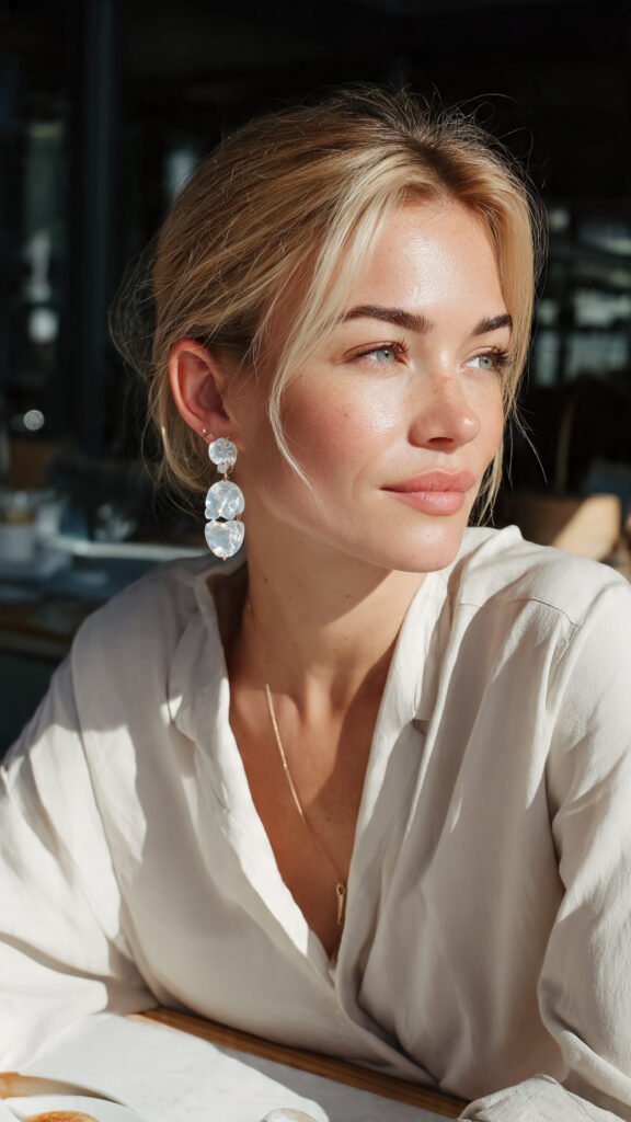 Frosted Crystal Drop Earrings