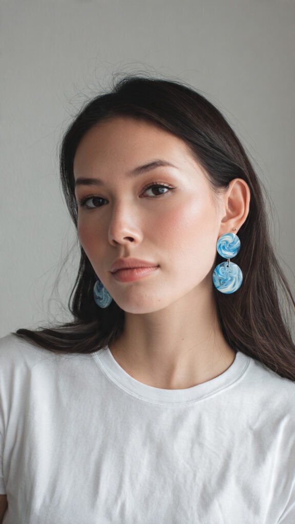 Swirl Resin Abstract Earrings