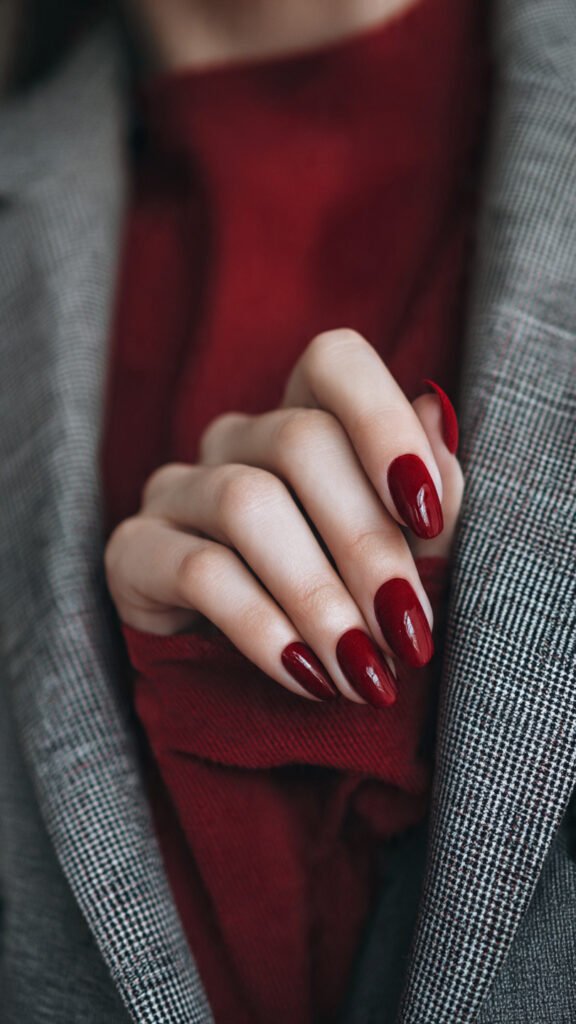 matte-red-nails-with-velvety-finish-muted-fashion-