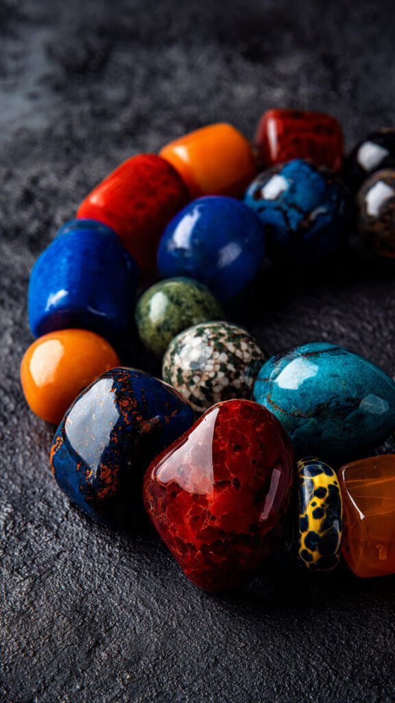 Chunky and Statement Styles  The rise of chunky and statement beaded bracelets reflects a broader shift in fashion away from minimalism toward expressive styling. Larger beads, irregular shapes, and bold colors are being used to create pieces that act as focal points within a stack. Rather than blending in, these bracelets are designed to stand out and anchor the entire wrist composition. This trend is closely tied to the return of maximalism, where jewelry is no longer subtle but intentionally visible and impactful.