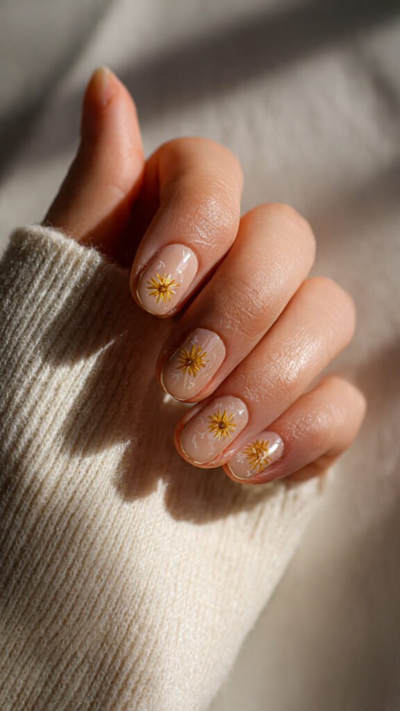 short-sunflower-nail-art-for-everyday-wear-delicat
