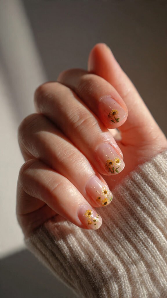 short-sunflower-nail-art-for-everyday-wear-delicat