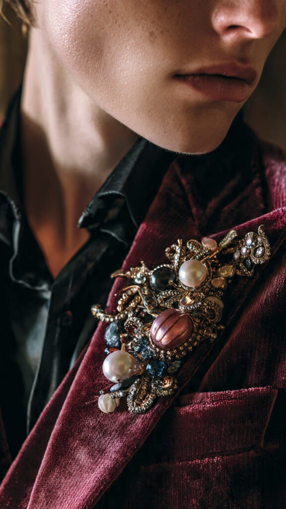 stacks-of-baroque-revival-brooches-that-are-unapol