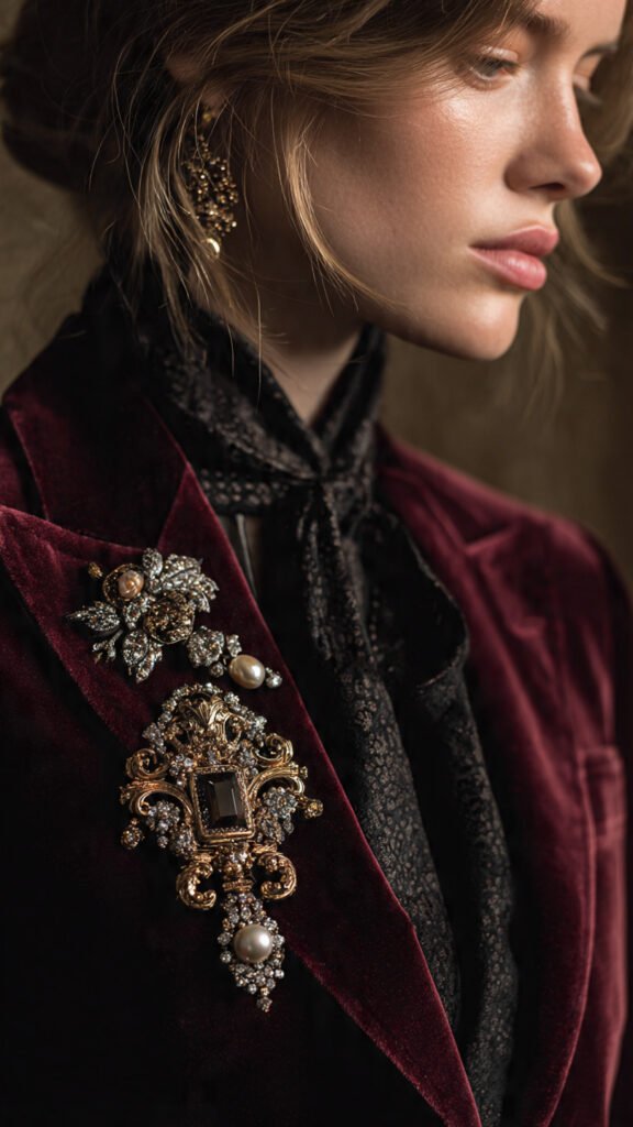 stacks-of-baroque-revival-brooches-that-are-unapol