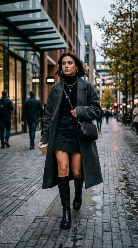 Black_denim_skirt_knee-high_boots_ Black_denim_skirt_knee-high_boots_