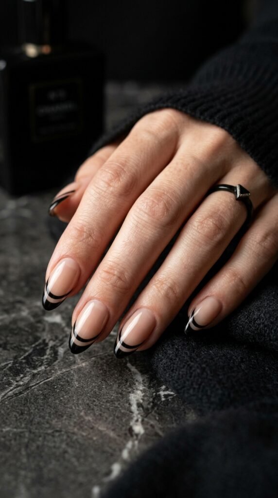 Black_double_line_french_tip Black_double_line_french_tip