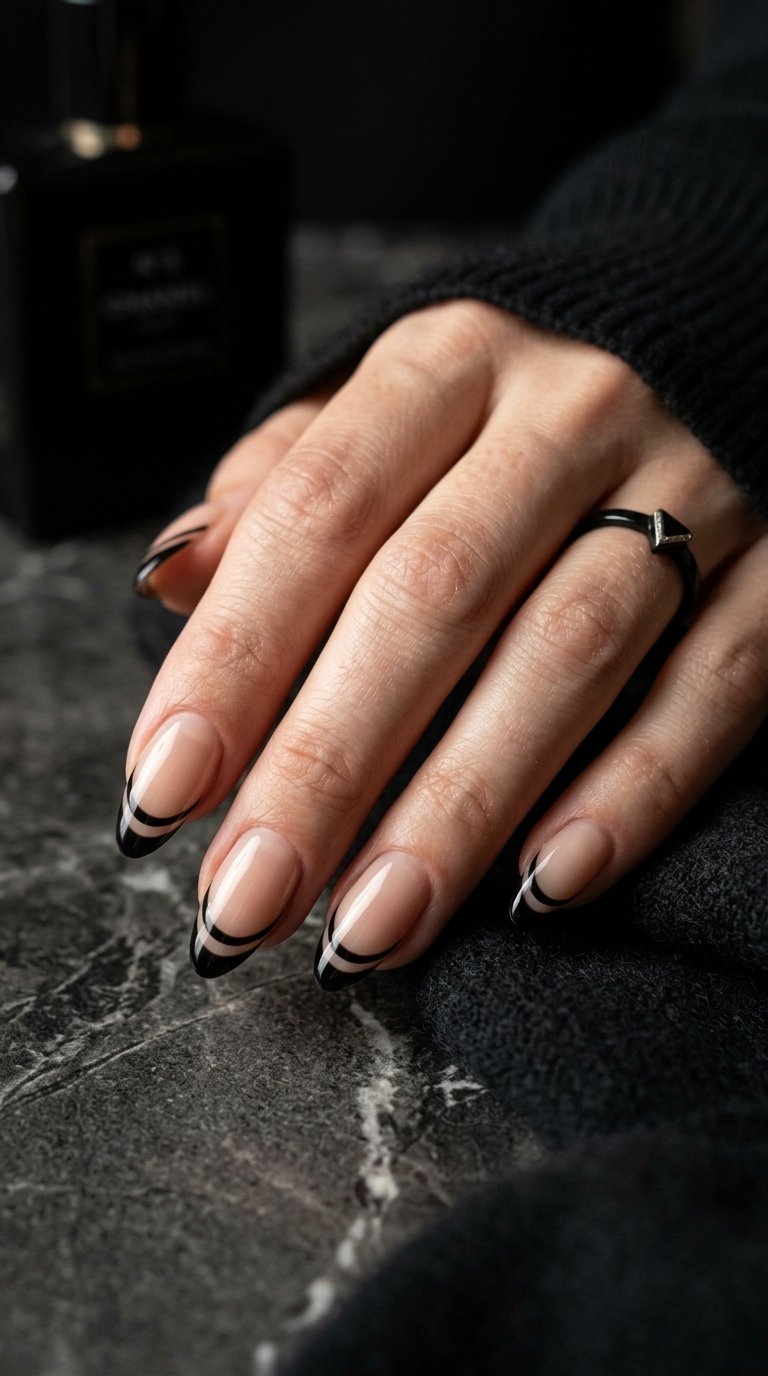 Black_double_line_french_tip_