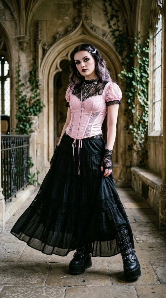 Black_maxi_skirt_pastel_corset Black_maxi_skirt_pastel_corset
