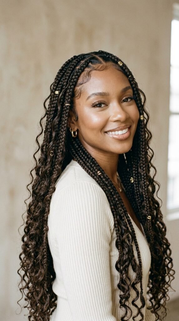 Black_woman_bohemian_knotless_braids