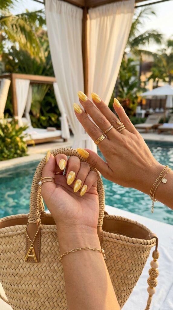 Butter_yellow_chrome_nails Butter_yellow_chrome_nails