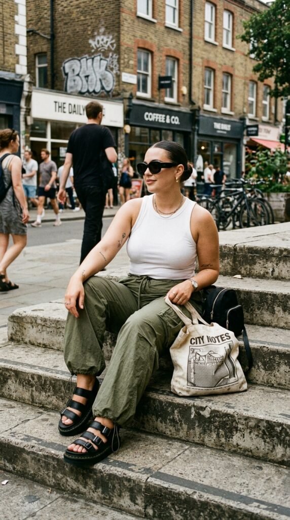 Cargo_Pants_+_Simple_White_tank_Top Cargo_Pants_+_Simple_White_tank_Top