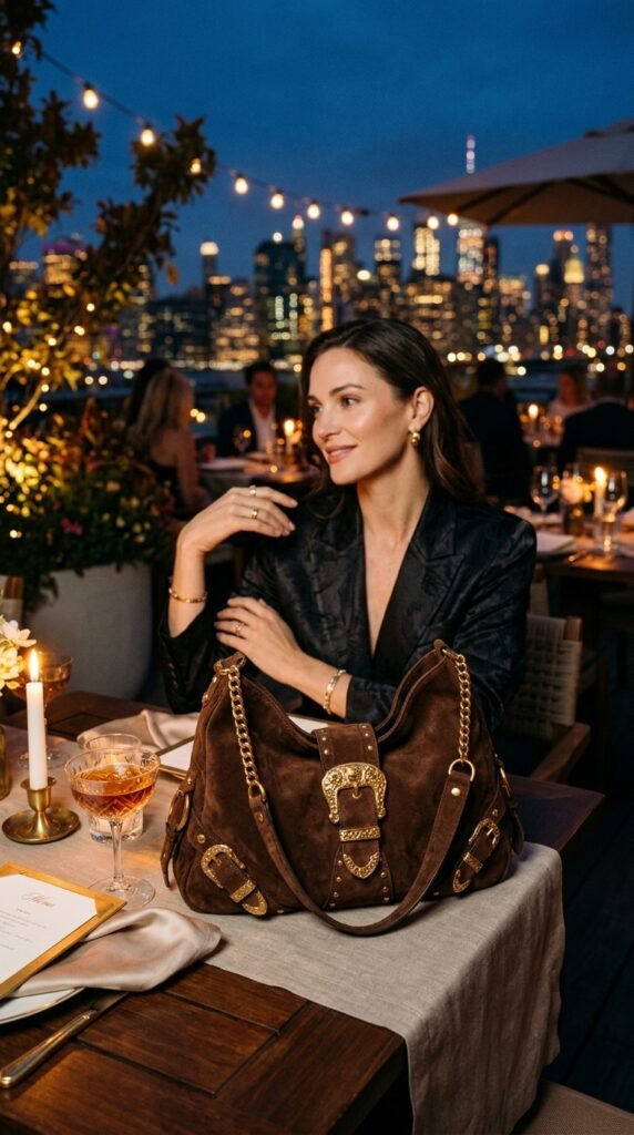 Chocolate_brown_suede_shoulder_bag_ Chocolate_brown_suede_shoulder_bag_