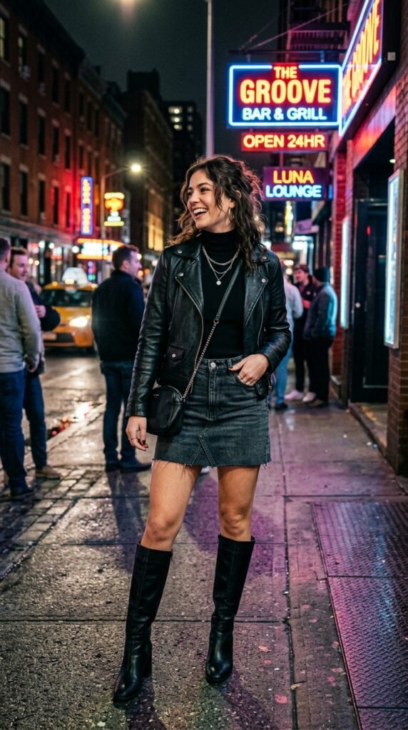 Denim_mini_skirt_tall_boots_ Denim_mini_skirt_tall_boots_