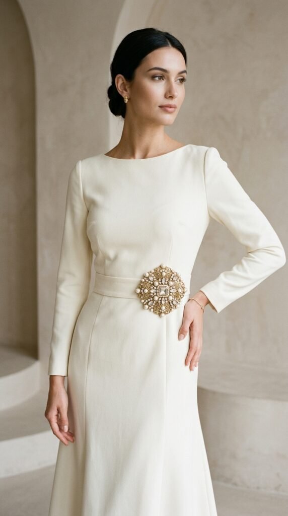 Dress_with_waistline_brooch Dress_with_waistline_brooch