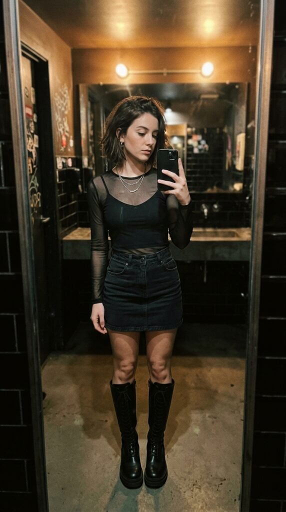 Girl_in_mesh_top_skirt_ Girl_in_mesh_top_skirt_