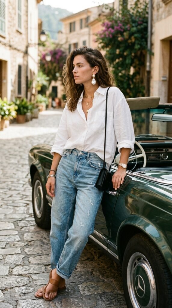 Model_wearing_pearl_earrings_denim Model_wearing_pearl_earrings_denim