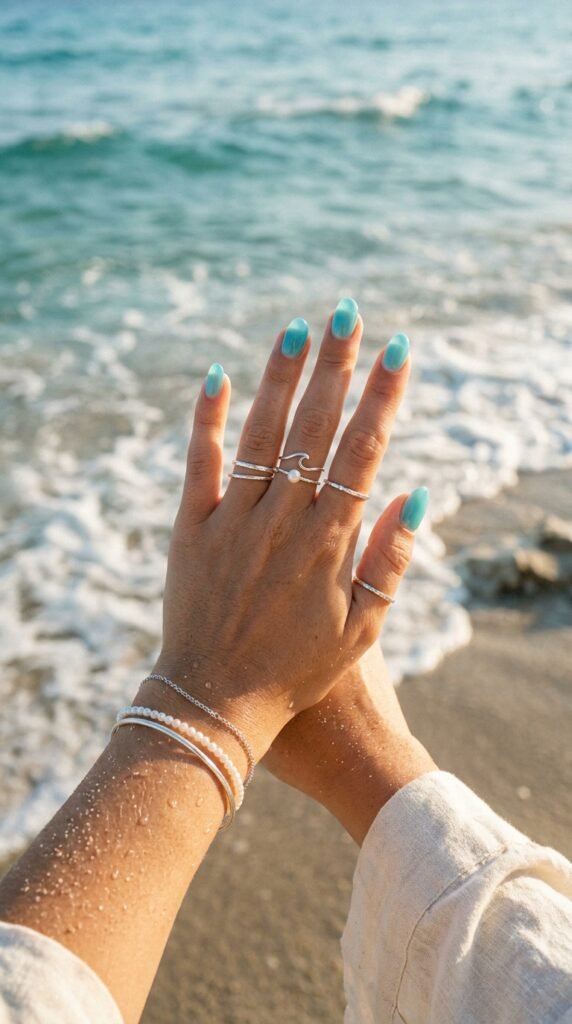 seaglass nails seaglass nails