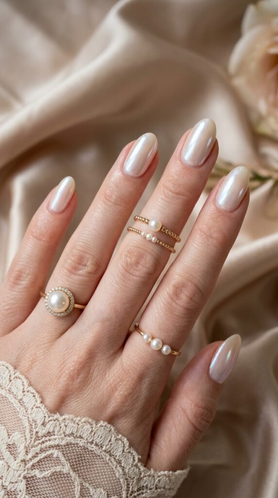Pearlcore_manicure_with_pearl_rings Pearlcore_manicure