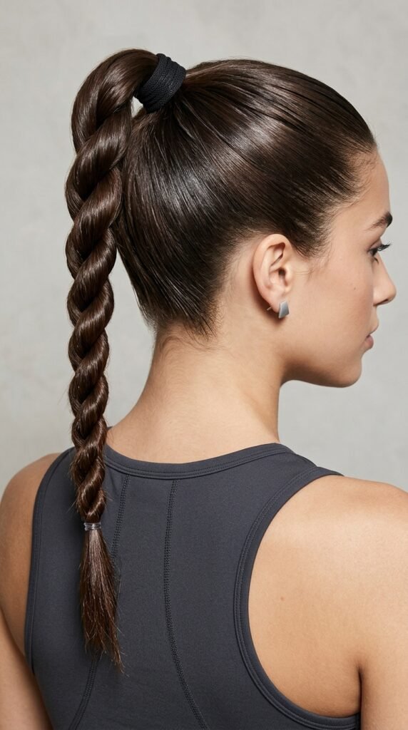 Rope_braided_ponytail_hairstyle_ Rope_braided_ponytail_hairstyle_