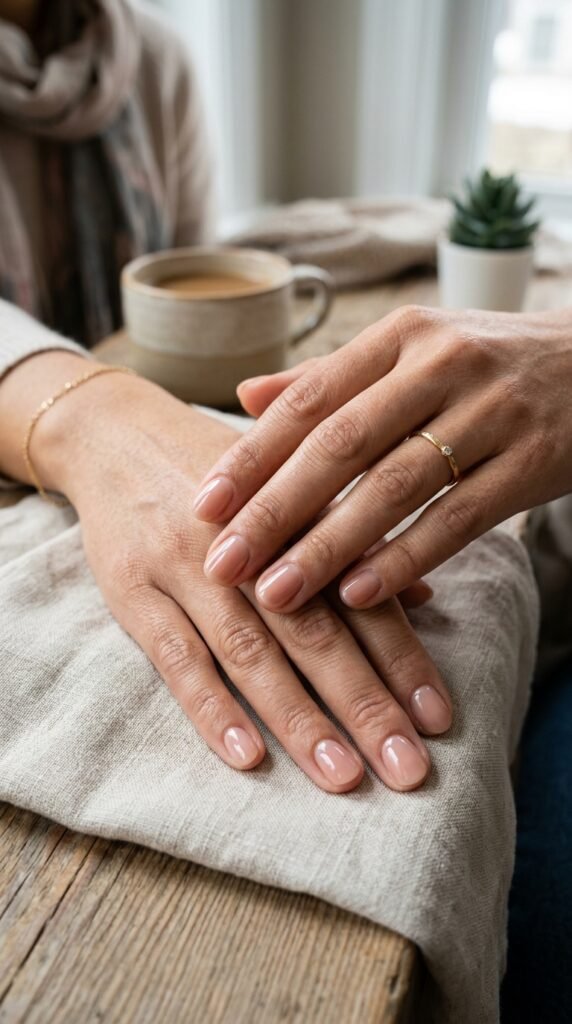 Soap_nails_rosy-beige_glassy_finish Soap_nails_rosy-beige_glassyfinish
