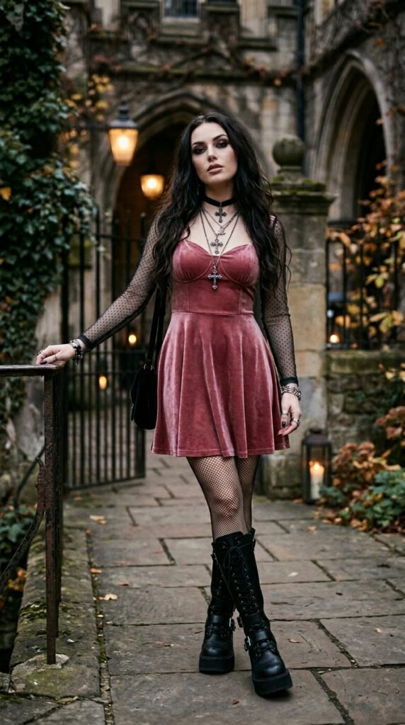 Velvet_mini_dress_mesh_sleeves_202605251611 Velvet mini dress mesh sleeves 202605251611