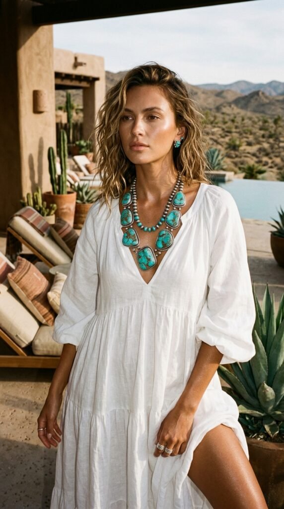 Woman_modeling_turquoise_necklace_202605231806 modeling_turquoise_necklace