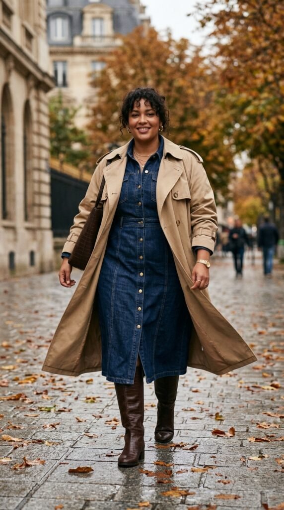 Woman_wearing_denim_dress_trench…_202605171712 Woman wearing denim dress trench… 202605171712