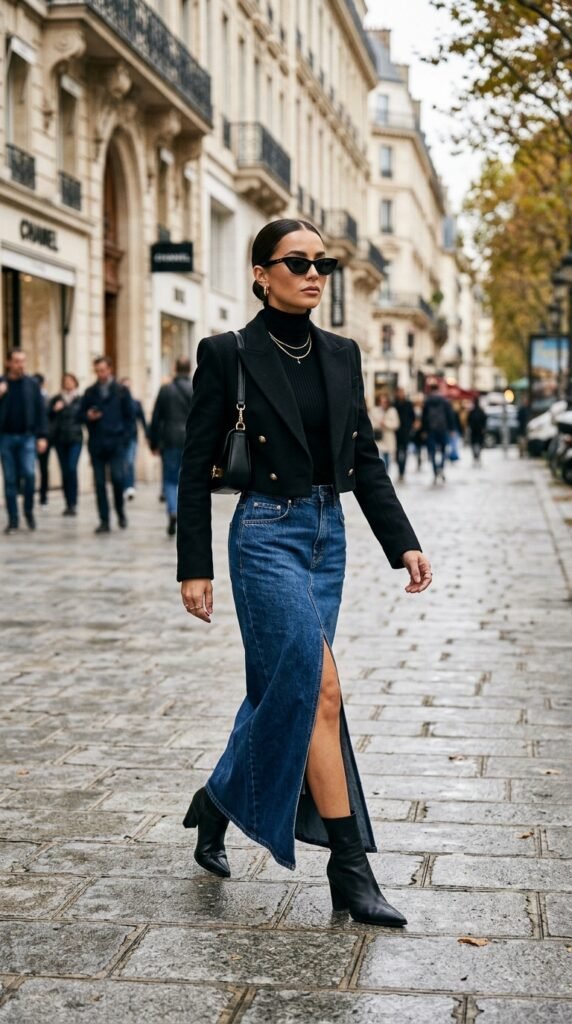 Woman_wearing_denim_maxi_skirt Woman_wearing_denim_maxi_skirt