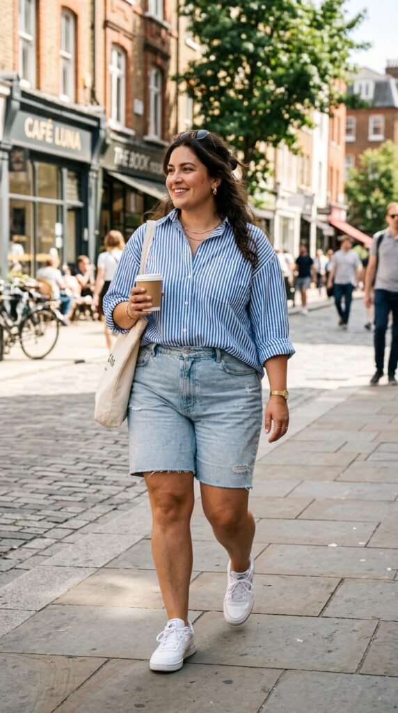 denim_shorts_shirt_buttondown denim_shorts_shirt_buttondown