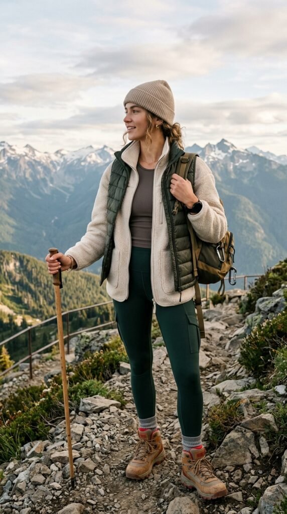 Woman_wearing_layered_hiking_ Woman_wearing_layered_hiking