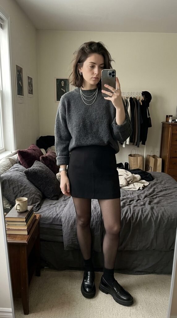 Woman_wearing_sweater_mini_skirt_202605241658 sweater mini skirt