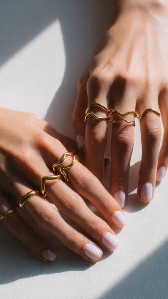 assymterical stack rings 