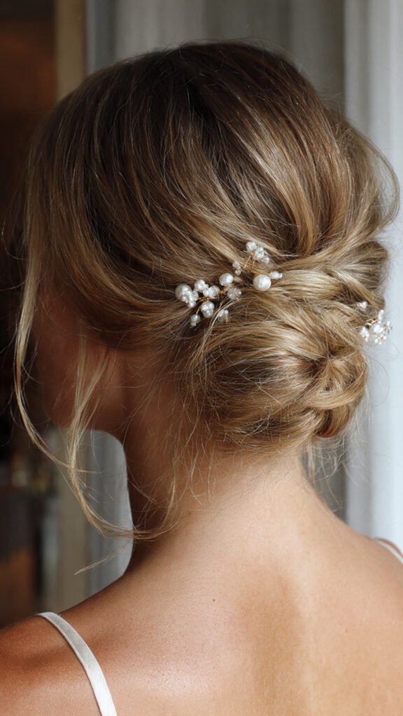 low-textured-bun-hairstyle-for-prom