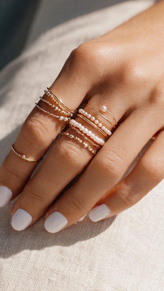 knuckle ring , ring stacks