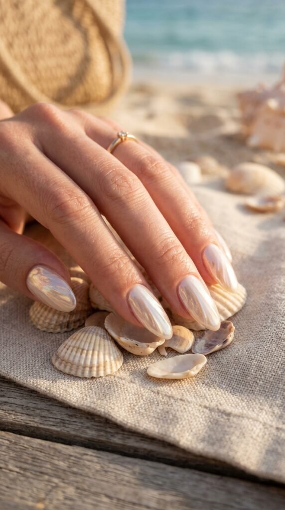 1._Seashell_Chrome_Nails 1._Seashell_Chrome_Nails